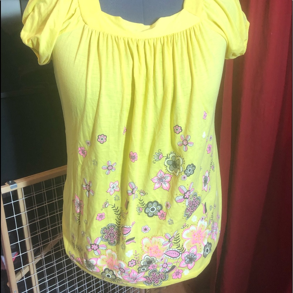 Cute tee with glitter butterfly design